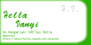 hella vanyi business card